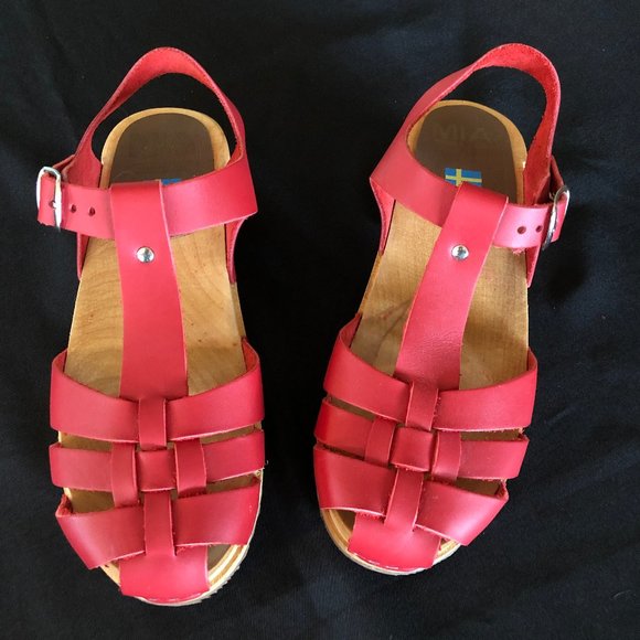 NWOT MIA Emily Clog Sandal red Sz 40 - Picture 6 of 14